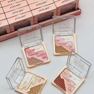 Phấn má hồng bắt sáng ombre nhiều màu  AnyLadyGlow