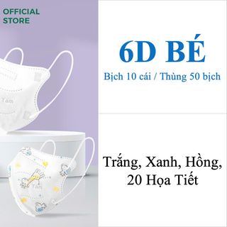 Khẩu Trang An Tâm 6D Bé (Thùng 500 Bịch x 10 Cái) giá sỉ