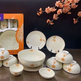 BỘ CHÉN SỨ 10 MÓN HỌA TIẾT QUÀ TẶNG CAO CẤP
