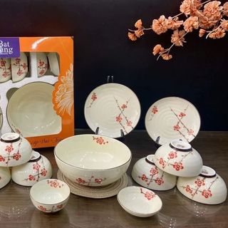 BỘ CHÉN SỨ 10 MÓN HỌA TIẾT QUÀ TẶNG CAO CẤP