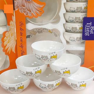 BỘ CHÉN SỨ 10 MÓN HỌA TIẾT QUÀ TẶNG CAO CẤP