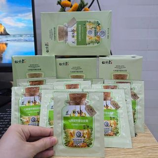 Hộp 10 Gói Dầu Gội Nhuộm Tóc Thảo Dược Qiweitang Lên Màu Đều Đẹp Màu Đen và Nâu(30ml/Gói)
