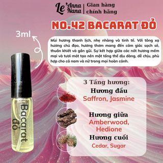 No.42 Bacarat đỏ Amber Rouge - Nước hoa nữ 10ml siêu hot hit - Tarohoko