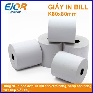 Giấy in hóa đơn,  in bill cuộn K80x80, giấy nhiệt In hóa đơn