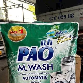 Bột Giặt PAO Thái Lan Màu Xanh Lá (Thùng 2 Bịch x 9kg)