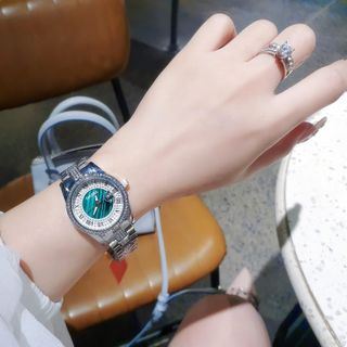 SALE BỎ MẪU ĐỒNG HỒ NỮ THỜI TRANG DAVENA MẶT TRÒN LA MÃ VIỀN ĐÁ
