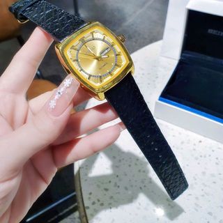 SALE BỎ MẪU ĐỒNG HỒ NAM TRUNG CẤP XEIKO DÂY DA ĐEN GIẢ CƠ