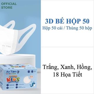 Khẩu Trang An Tâm 3D Em Bé Hộp 50 Cái (Thùng 50 Hộp)
