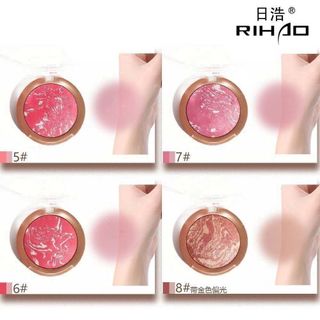 Má hồng RIHAO Blush Tự Nhiên Làm Sáng Da ,Tông Màu Làm Nổi Bật Trang Điểm