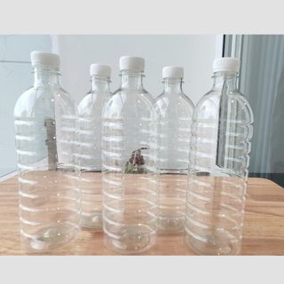 Chai Nhựa 1 Lít Nắp Trắng Vặn- Đựng Dầu Ăn, Nước Mắm, Mật Ong,Thực Phẩm-Bao 150 Chai-