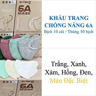 Khẩu Trang Chống Nắng 6A An Tâm (Thùng 50 Bịch x 10 cái) giá sỉ