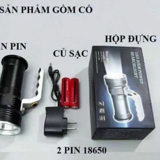 ĐÈN PIN SIÊU SÁNG 3 CHẾ ĐỘ MAX 800 KÈM 2 PIN 18650