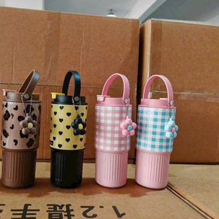 Cốc Bình Giữ Nhiệt Quai Xách Họa Tiết Dễ Thương ( THÙNG 50C )