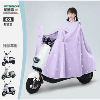 ÁO MƯA TRONG SUỐT ĐI XE MÁY CHE PHỦ TOÀN THÂN CÓ KÍNH CHE