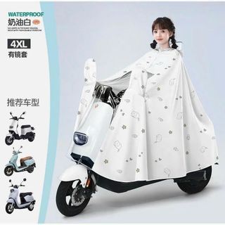 ÁO MƯA TRONG SUỐT ĐI XE MÁY CHE PHỦ TOÀN THÂN CÓ KÍNH CHE