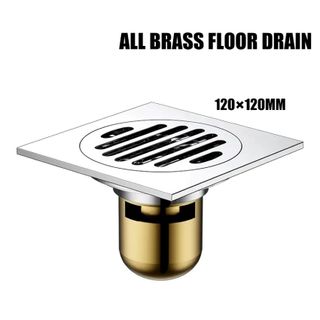 Phễu thu sàn đồng thau mạ crom sáng bóng P25 ngăn mùi tuyệt đối