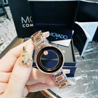 ĐỒNG HỒ NỮ CAO CẤP MOVAĐÔ HỒNG MẶT ĐEN