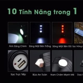 ĐÈN PIN SINH TỒN POLICE 11 CHỨC NĂNG HỘP TRẮNG