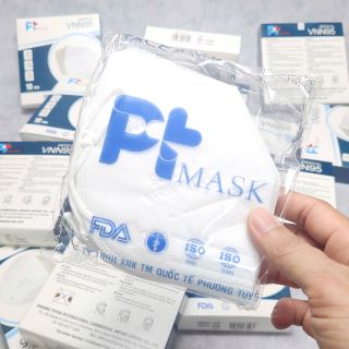 Combo 100 Cái Khẩu Trang Y Tế PT MASK VNN95, Chống Bụi Siêu Mịn PM2.5, Màu Trắng (Một hộp gồm 10 cái)