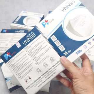 Combo 100 Cái Khẩu Trang Y Tế PT MASK VNN95, Chống Bụi Siêu Mịn PM2.5, Màu Trắng (Một hộp gồm 10 cái)