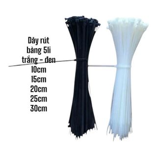 SET 10 BỊCH DÂY RÚT NHỰA SIZE 10CM