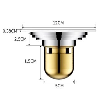 Phễu thu sàn đồng thau mạ crom sáng bóng P25 ngăn mùi tuyệt đối giá sỉ
