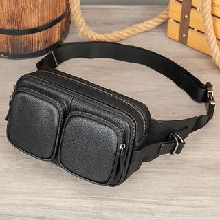 Túi đeo bụng nam da bò thật 1230