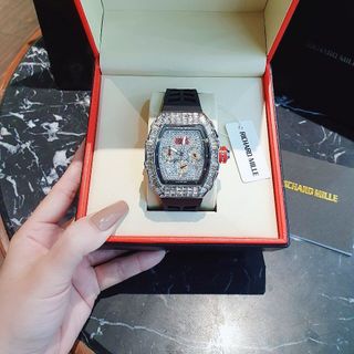 SALE BỎ MẪU ĐỒNG HỒ NAM TRUNG CẤP RICHAD MẶT FULL ĐÁ