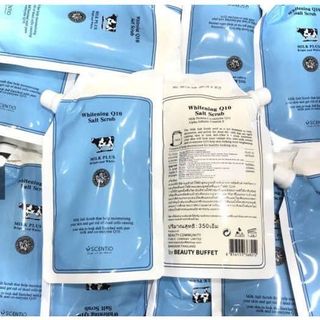 Muối Tẩy Tế Bào Chết Body Sữa Bò Trắng Da Milk Plus Whitening Q10 Salt Scrub300gr