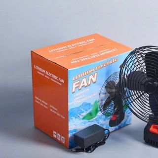 Quạt Tích Điện Lồng Sắt 1 Pin 10 Cell Kèm Sạc