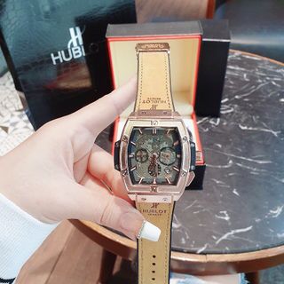 SALE BỎ MẪU ĐỒNG HỒ NAM TRUNG CẤP HUPLOT MẶT CHONOGRAP CHỮ NHẬT