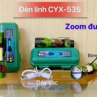 ĐÈN PIN SIÊU SÁNG LED MINI RẰN RI ZOOM XA FULL BOX