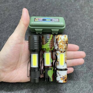 ĐÈN PIN SIÊU SÁNG LED MINI RẰN RI ZOOM XA FULL BOX