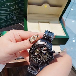 SALE BỎ MẪU ĐỒNG HỒ NAM TRUNG CẤP ROLET ĐEN GIẢ CƠ