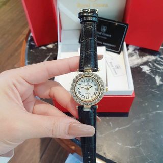 SALE BỎ MẪU ĐỒNG HỒ NỮ THỜI TRANG ROZAL DÂY DA MẶT HOA MINI