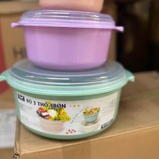 Bộ 3 thố tròn