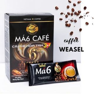 MÁ 6 CAFE 6AM -Cà phê chồn hòa tan 3in1 ( 10 gói/ hộp- 32 hộp/ thùng )
