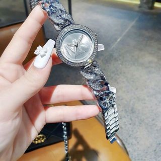 SALE BỎ MẪU ĐỒNG HỒ NỮ THỜI TRANG MKORS MẶT TRÒN VIỀN HỘT LOGO