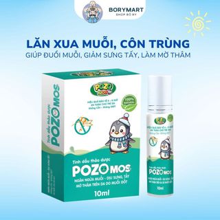 Lăn xua muỗi, côn trùng PozoMos giúp đuổi muỗi, dịu sưng tấy, làm mờ vết thâm trên da cho bé