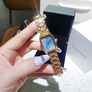 SALE BỎ MẪU ĐỒNG HỒ NỮ THỜI TRANG  ARMANHI DÂY XI MẶT CHỮ NHẬT