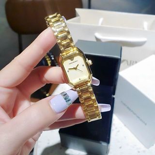 SALE BỎ MẪU ĐỒNG HỒ NỮ THỜI TRANG  ARMANHI DÂY XI MẶT CHỮ NHẬT