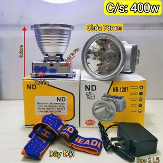 ĐÈN PIN ĐỘI ĐẦU SIÊU SÁNG 400W NĐ 1207