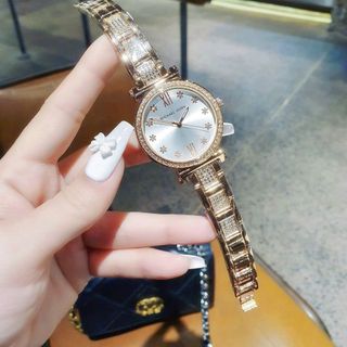 SALE BỎ MẪU ĐỒNG HỒ NỮ THỜI TRANG MKORS MẶT SỐ HOA TUYẾT