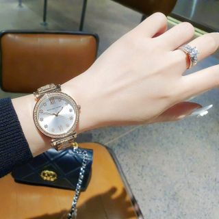 SALE BỎ MẪU ĐỒNG HỒ NỮ THỜI TRANG MKORS MẶT SỐ HOA TUYẾT