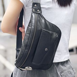 Túi đeo trước ngực nam da bò thật 7736