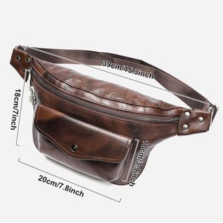 Túi đeo trước ngực nam da bò thật 7736
