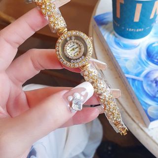 SALE BỎ MẪU ĐỒNG HỒ NỮ THỜI TRANG TRANEL DÂY MẶT HOA VIỀN HỘT