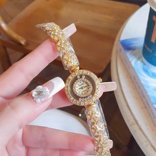 SALE BỎ MẪU ĐỒNG HỒ NỮ THỜI TRANG TRANEL DÂY MẶT HOA VIỀN HỘT