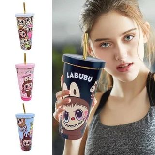 LY GIỮ NHIỆT 750ML LABUBU KÈM ỐNG HÚT