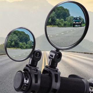 1 Chiếc Gương Chiếu Hậu Điều Chỉnh Xe đạp gương 360 độ xoay hỗ trợ gương lồi xử lý gắn gương xe đạp ( 8 cm )